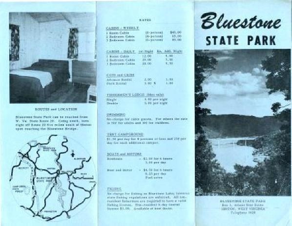 Bluestone State Park Brochure Hinton West Virginia 1950 S Ebay