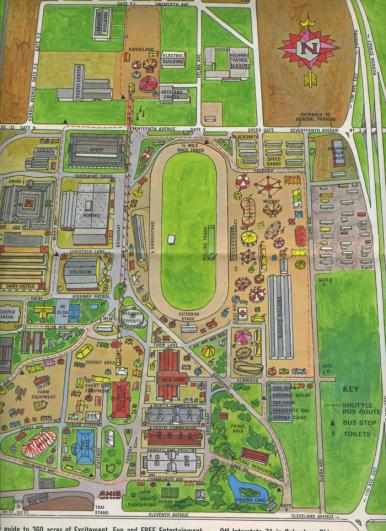 1969 Ohio State Fair Program Schedule Performers Map  