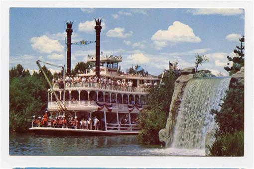 Details about   Vintage Postcard Unposted Walt Disney World FL Mark Twain Boat Cruising River
