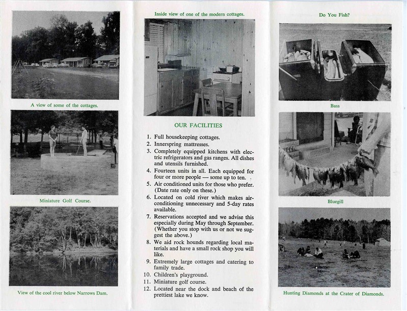 Riverside Cabins Brochure Mailer Murfreesboro Arkansas 1950 S Ebay