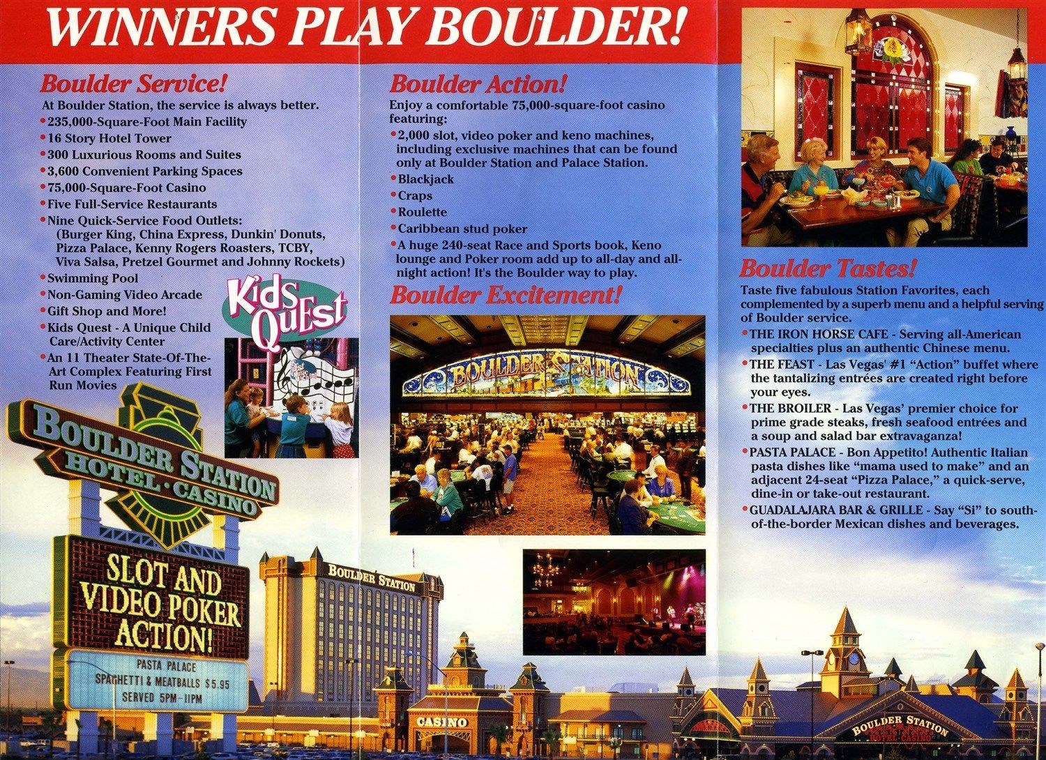 Details About Boulder Station Hotel Casino Brochure Las Vegas Nevada 1995