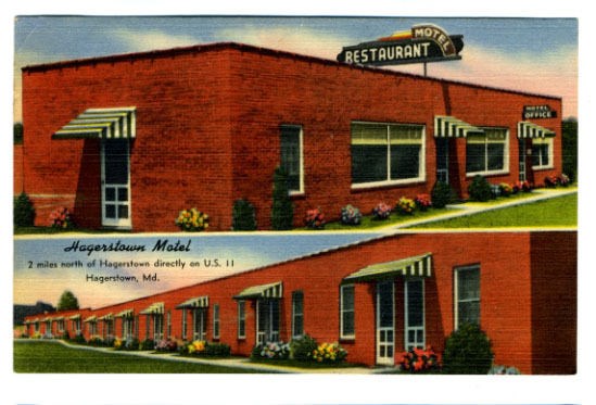 Hagerstown Motel Postcard US 11 Hagerstown Maryland | eBay