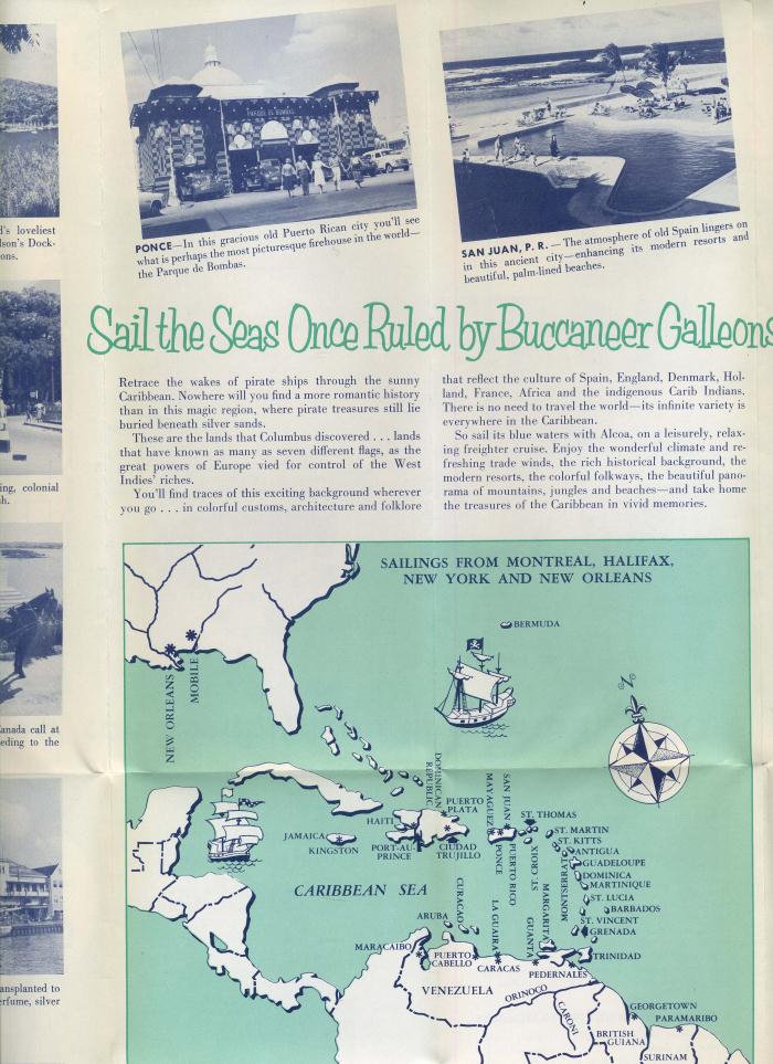 Alcoa Freighter Cruises to The Caribbean Brochure 1955