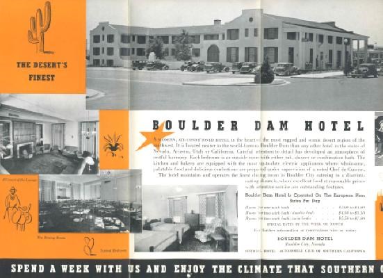 boulder dam hotel brochure 1930 s nevada