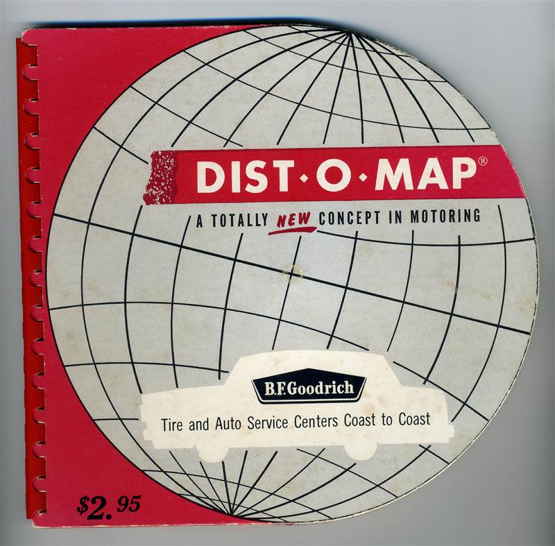 Dist O Map Book 6 Mileage Wheels B F Goodrich 1964 Distances Between