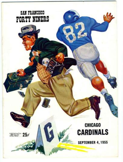 1955 San Francisco 49ers V Chicago Cardinals Program