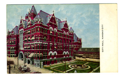 Kansas City City Hall Postcard 1900s Kansas