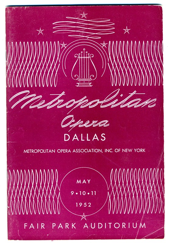 Metropolitan Opera Dallas Texas 1952 Richard Tucker Patrice Munsel