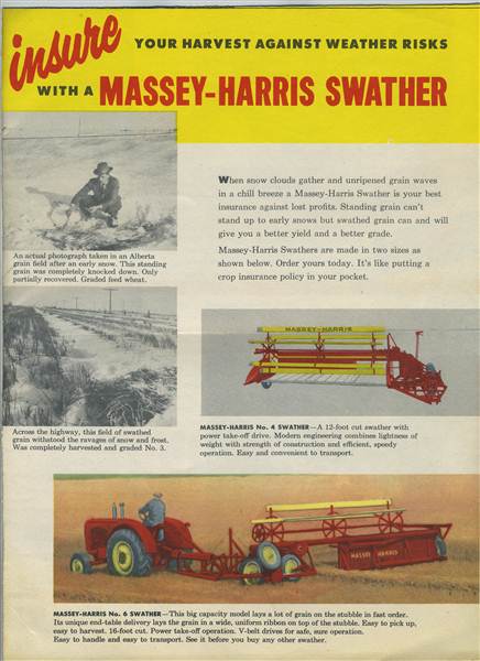  Floating Pickup Swather Combine Home Freezer Sales Brochure 1952