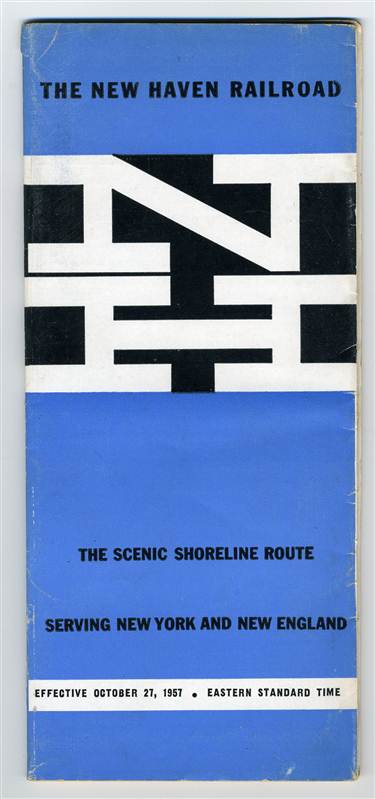 The New Haven Railroad System Time Tables 1957 Scenic Shoreline Route