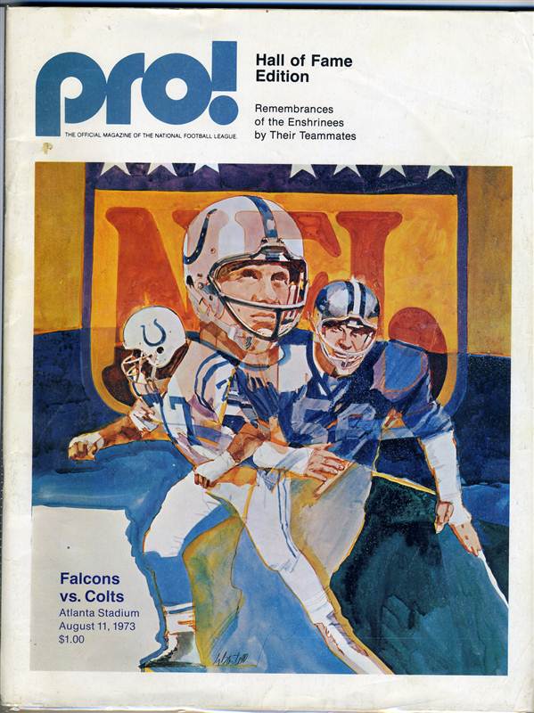 Atlanta Falcons Baltimore Colts 1973 Hall of Fame Game Program Atlanta 