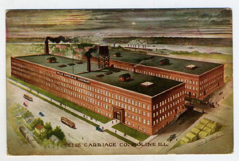 velie carriage co postcard moline illinois 1910 s