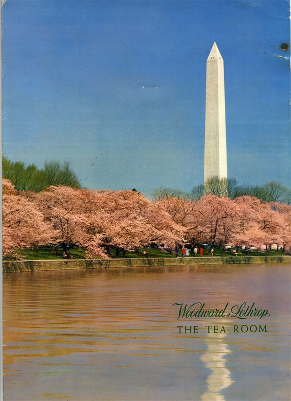 Details About The Tea Room Menu Woodward Lothrop Washington Dc 1960 Monument Cherry Blossoms